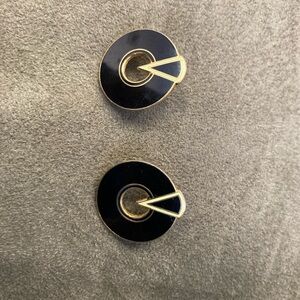 Elegant Black and Gold Earrings